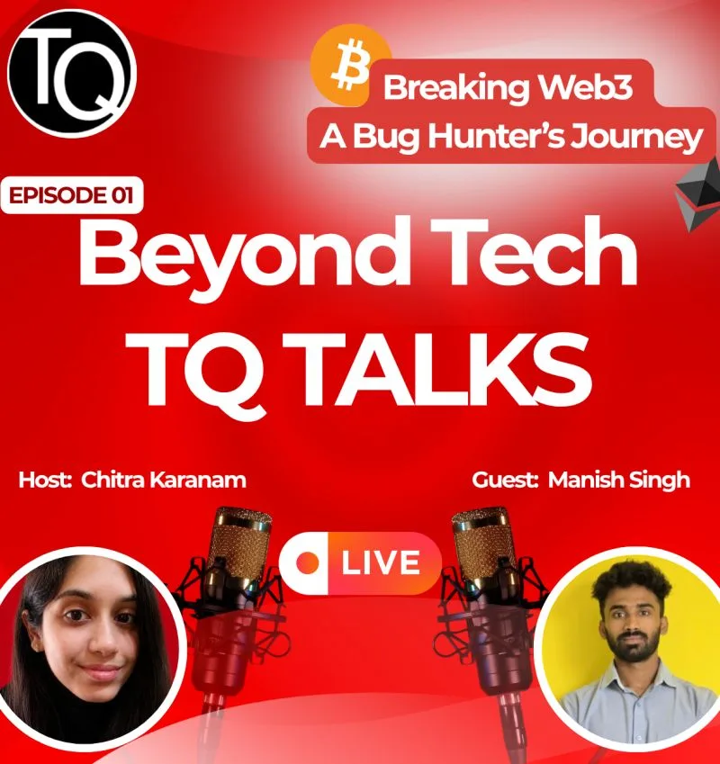Techonquer live podcast on Web3 security with Manish Singh on 4 October at 7:30 PM